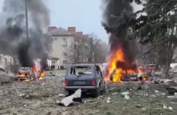Ракетный удар по Славянску. Фото: Telegram