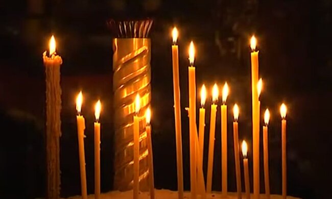 Церковні свічки. Фото: скріншот YouTube-відео