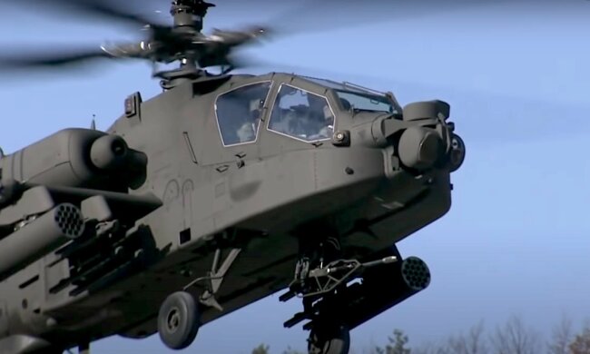 Гелікоптер Apache AH64 Е. Фото: YouTube, скрін