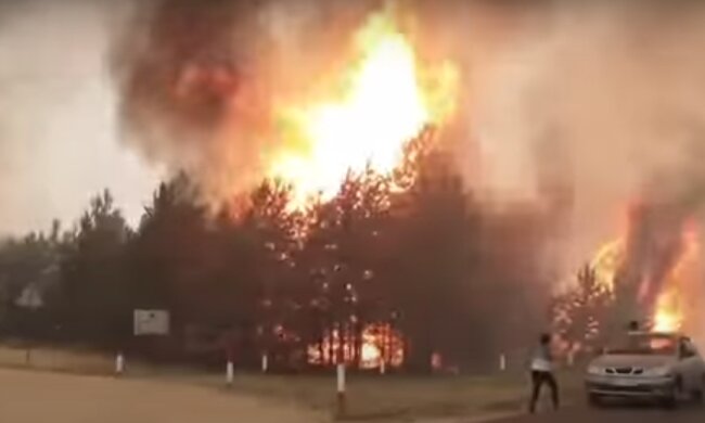 Пожар. Фото: скриншот видео