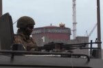 Оккупант возле ЗАЭС. Фото: скриншот YouTube-видео