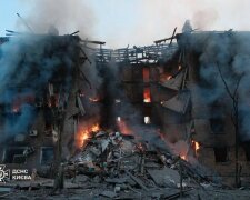 Пострадавшие в результате атаки на Киев: полиция и спасатели на месте