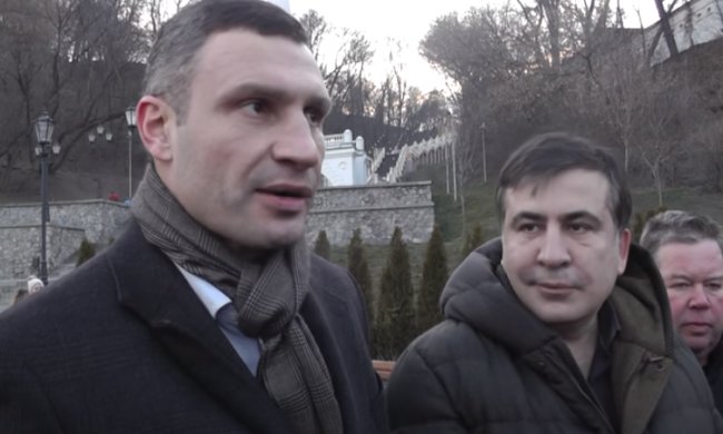 Кличко и Саакашвили: Скриншот YouTube