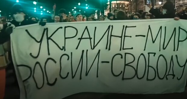 Мітинги в Росії. Фото: YouTube, скрін