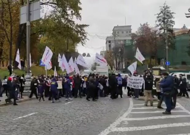 Протест бизнеса в Киеве. Фото: скриншот Facebook