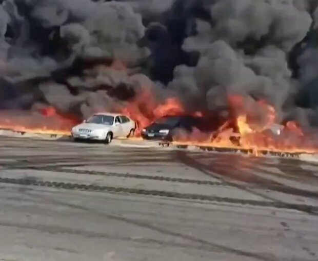 Пожар нефтепровода в Египте. Фото: скрин youtube