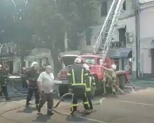 Пожар в Одессе. Фoто: скриншот Youtube