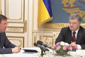 Луценко и Порошенко. Фото: Youtube