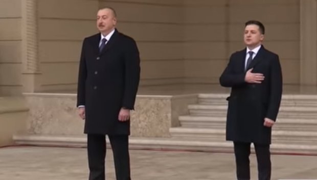 Владимир Зеленский и Ильхам Алиев, фото: Скриншот You Tube