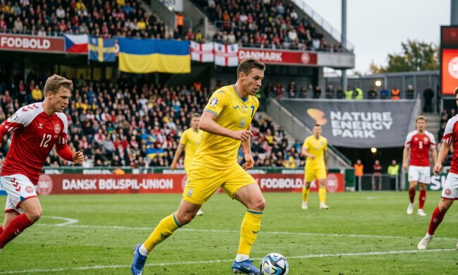 футбол Данія Україна матч стадіон