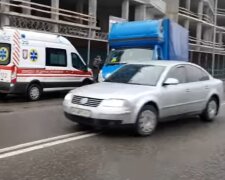 ДТП в Киеве. Фото: скриншот Facebook-видео