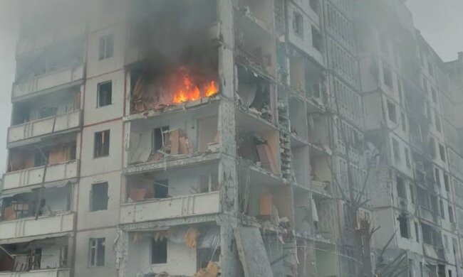 Ракетная атака по Харькову. Фото: Харьковская ОГА