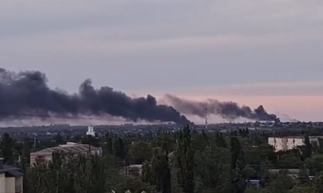 Взрыв. Фото: скриншот Telegram-видео