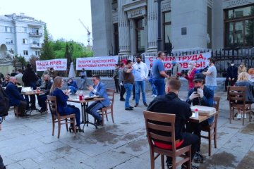 Акция протеста у ОП. Фото: Sweden news platform