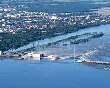 Каховская ГЭС подорвана врагом. Фото: Telegram