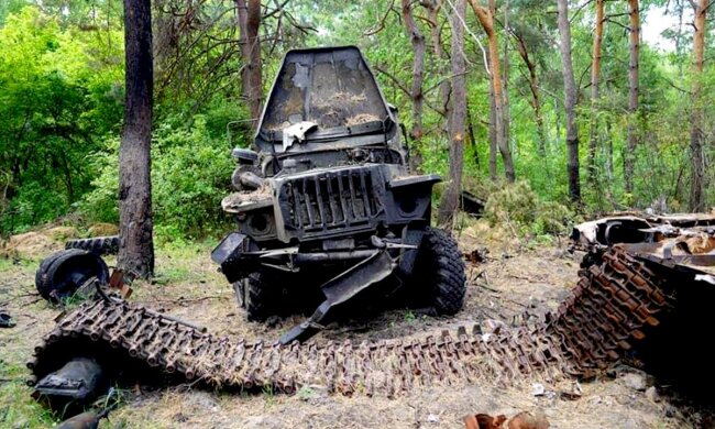 Розбита техніка окупанта. Фото: Генштаб ЗСУ