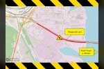 Схема ограничения движения на Южном мосту в Киеве с 30 мая по 31 октября