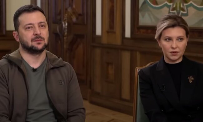 Володимир та Олена Зеленські. Фото: скріншот YouTube-відео