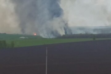 Пожежа в Бєлгороді. Фото: скріншот Telegram-відео