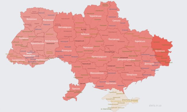Карта Украины. Фото: Telegram