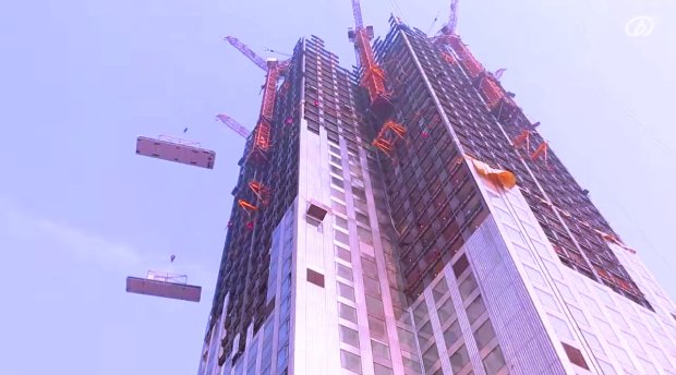 Строительство небоскреба, фото: РБК Недвижимость