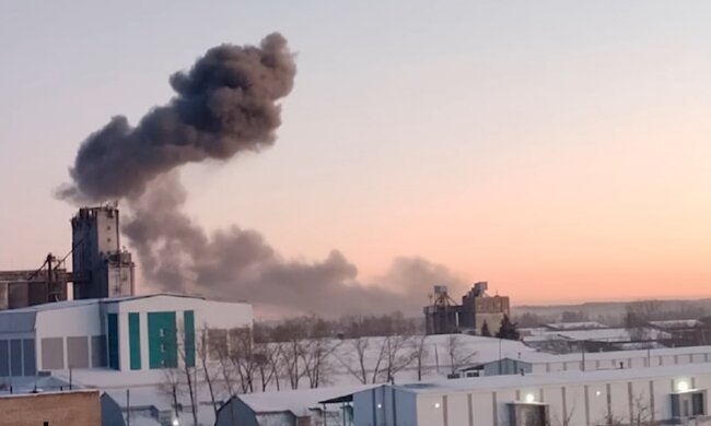 Вибух на росії. Фото: скріншот YouTube-відео