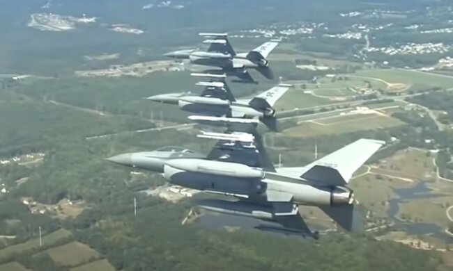 Винищувачі F-16. Фото: скріншот YouTube-відео