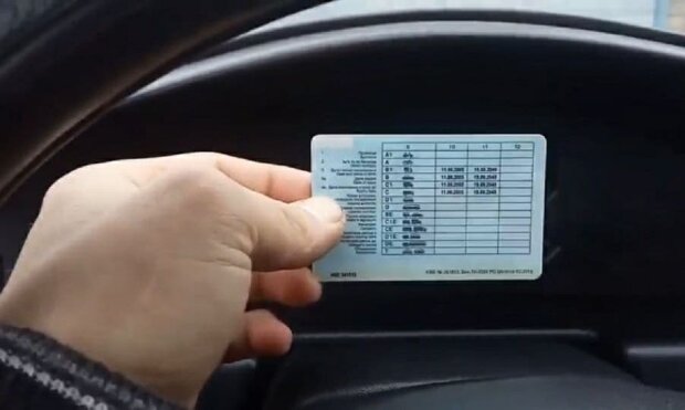 Водительское удостоверение. Фото: скриншот Youtube-видео