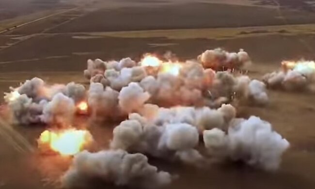 Вибух. Фото: скріншот YouTube-відео