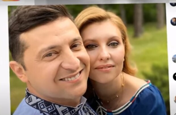 Владимир Зеленский с супругой. Фото: скриншот видео