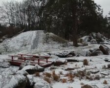 Парк "Киото" зимой в Киеве. Фото: скриншот YouTube-видео