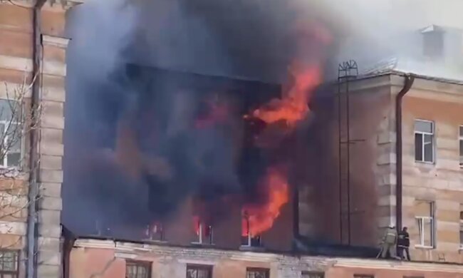 Пожежа. Фото: скріншот Telegram