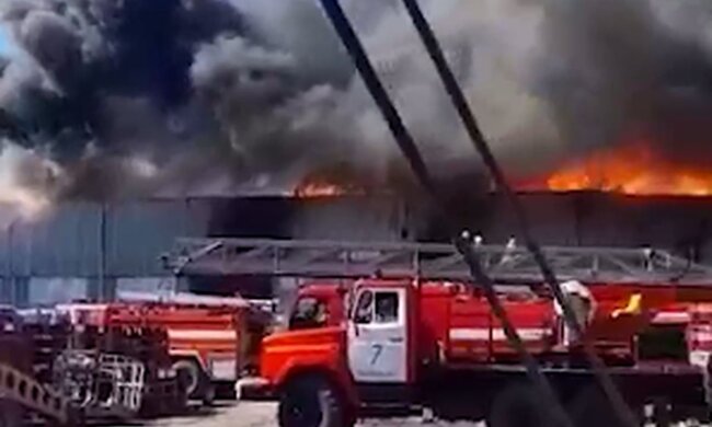 Пожар на россии. Фото: скриншот Telegram-видео