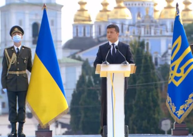 Владимир Зеленский на День Независимости Украины. Фото: скриншот YouTube