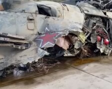 Розбитий російський гелікоптер. Фото: скріншот YouTube-відео