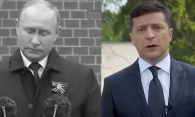 Владимир Зеленский и Владимир Путин обратились к гражданам. Фото: скрин twitter