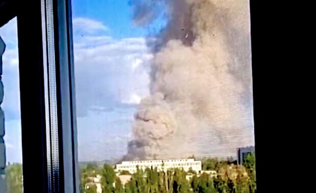 Взрыв в Луганской области. Фото: YouTube, скрин