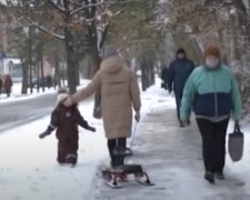 Снег в Украине. Фото: скриншот YouTube