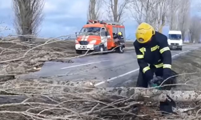 На Киев обрушился сильный ветер. Фото: скриншот YouTube