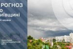 Інфографіка прогнозу погоди від УкрГідрометцентру на 4 червня для Київщини
