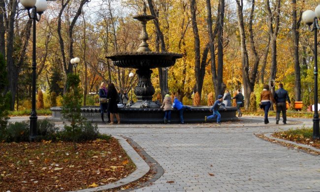 Парк осенью в Киеве