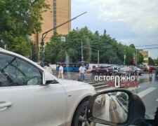 Вибух автівки на парковці в Москві, фото з Telegram