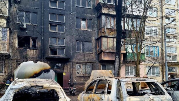 Последствия атаки рф по Киеву. Фото: Telegram