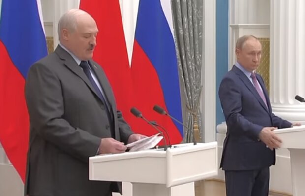 Александр Лукашенко и Владимир Путин. Фото: скриншот YouTube-видео