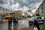 буревій Полтава будівельний кран негода