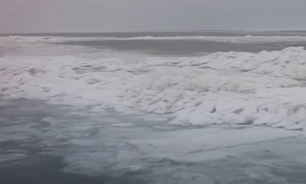Азовское море зимой. Фото: скриншот Youtube-видео