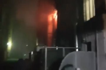 пожар в Киеве, скриншот Facebook