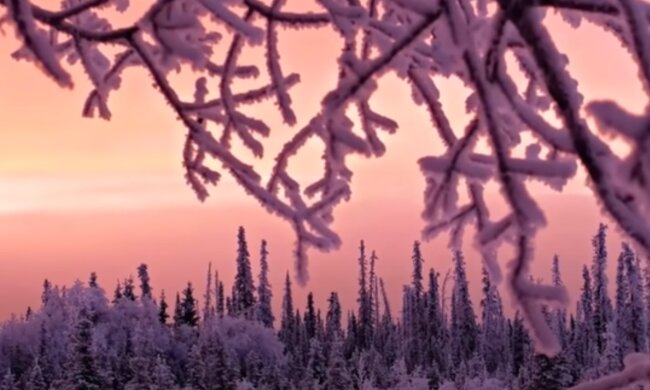 Зима. Фото: скріншот Youtube-відео
