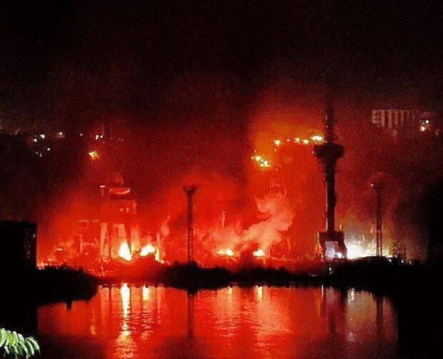 Пожежа у Криму. Фото: Телеграм