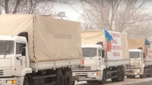 "Гуманитарный конвой" из России. Фото: скриншот YouTube